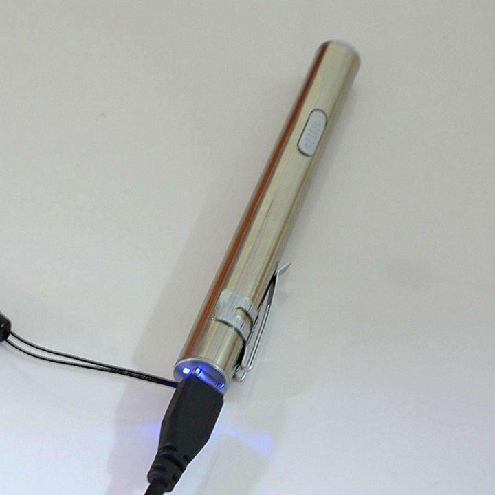 Skanto | USB Lommelykt Kraftig Oppladbar - Aluminiumlegering Vanntett LED