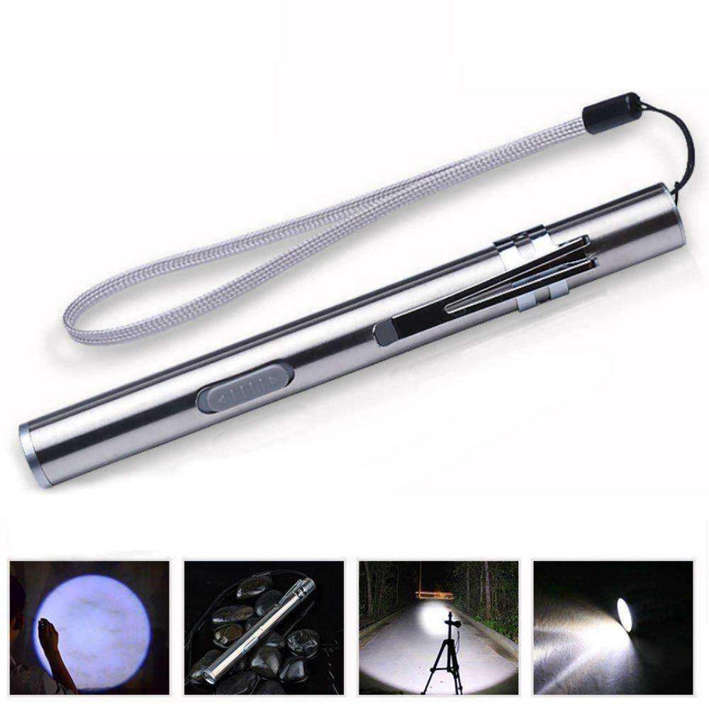 Skanto | USB Lommelykt Kraftig Oppladbar - Aluminiumlegering Vanntett LED