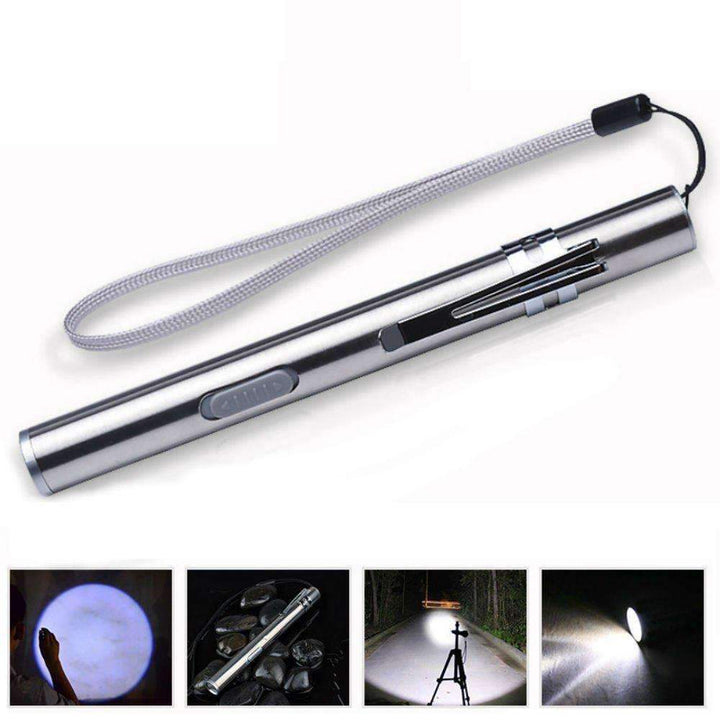 Skanto | USB Lommelykt Kraftig Oppladbar - Aluminiumlegering Vanntett LED