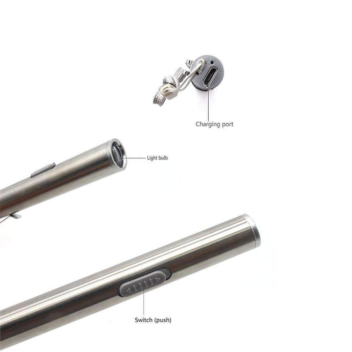 Skanto | USB Lommelykt Kraftig Oppladbar - Aluminiumlegering Vanntett LED