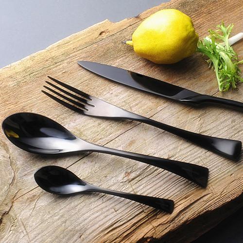 Jet Black Bestikk - 4 Dels Sett | Skanto