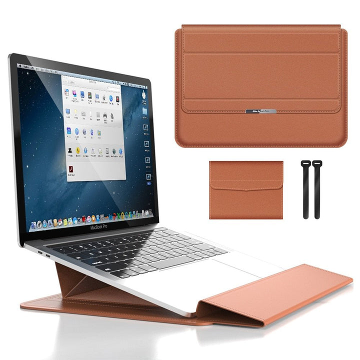 Skanto | FlexiGuard – Slank Vanntett Laptop Sleeve med Støtbeskyttelse & Stativ