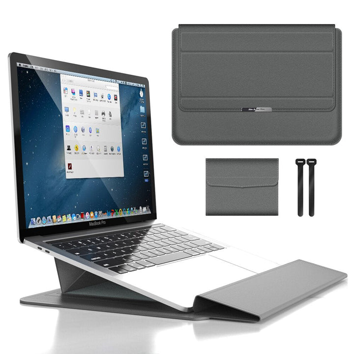 Skanto | FlexiGuard – Slank Vanntett Laptop Sleeve med Støtbeskyttelse & Stativ