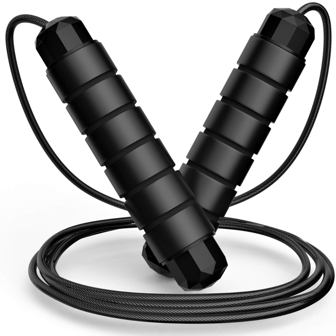 Flexijump Verstellbares Springseil – Verwicklungsfreies Speed-Springseil – Cardio-, Gewichtsabnahme- og Koordinationstrening – Komfortabel Schaumstoffgriffe