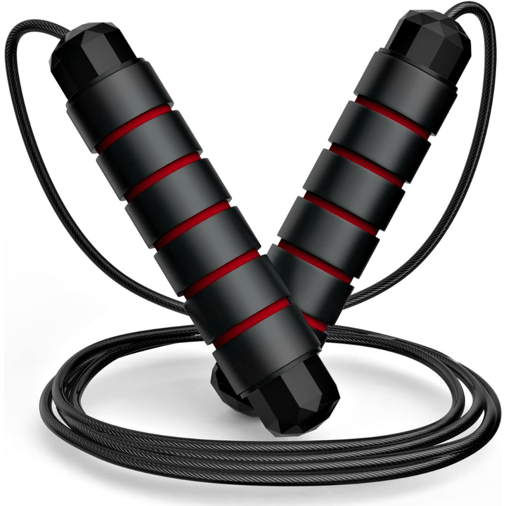 Flexijump Verstellbares Springseil – Verwicklungsfreies Speed-Springseil – Cardio-, Gewichtsabnahme- og Koordinationstrening – Komfortabel Schaumstoffgriffe