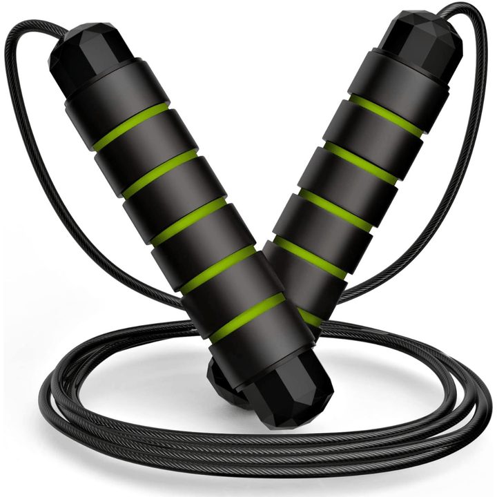 Flexijump Verstellbares Springseil – Verwicklungsfreies Speed-Springseil – Cardio-, Gewichtsabnahme- og Koordinationstrening – Komfortabel Schaumstoffgriffe