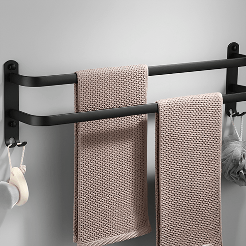 Skanto | FlexRack – Veggmontert Aluminium Baderomsregal med 3 Tverrbjelker