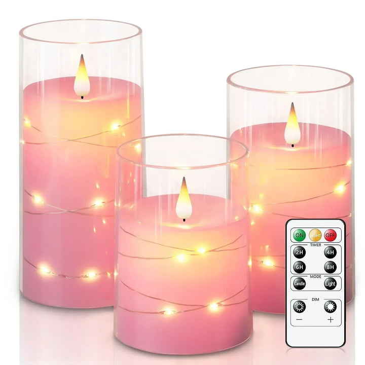 Skanto | Lysestake sett med realistisk LED-flamme