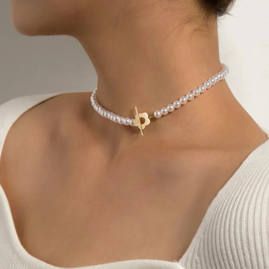 Skanto | Blomster Choker Blomst Lås Halskjede