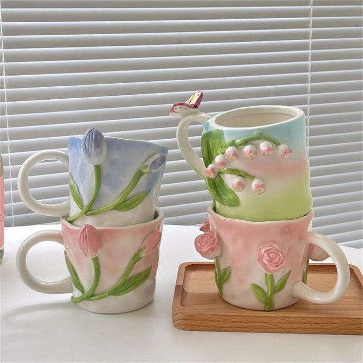 Skanto | Frendorf 3D Floral Håndmalt Krus