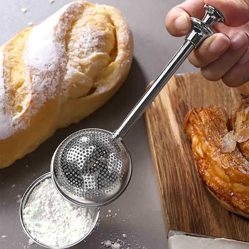 Melpulver Shaker Filter Skje Baker Støv Størrelse for Sukker Sifter | Skanto