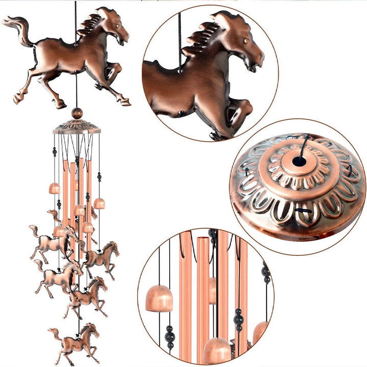 Retro Bronse Hest Vindklokke | Skanto