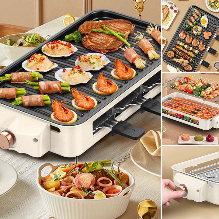 Skanto | Innendørs Røykfri Grill, Non-Stick Matlaging Avtagbar Plate