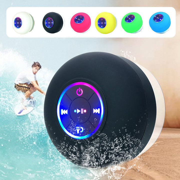 Mini Bluetooth dusj høyttaler med LED lys | Skanto