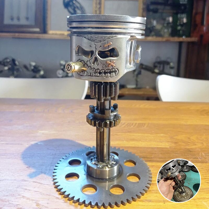 Skanto | Piston Skull Face Skulptur