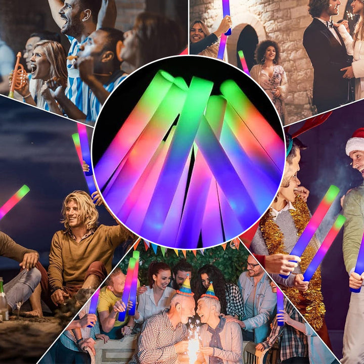 Skanto | LED Fargerik Lysende Svamp Fluorescerende Stang
