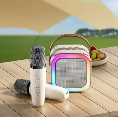 Skanto | Karaoke Sett – Trådløse mikrofoner med bærbar Bluetooth-høyttaler