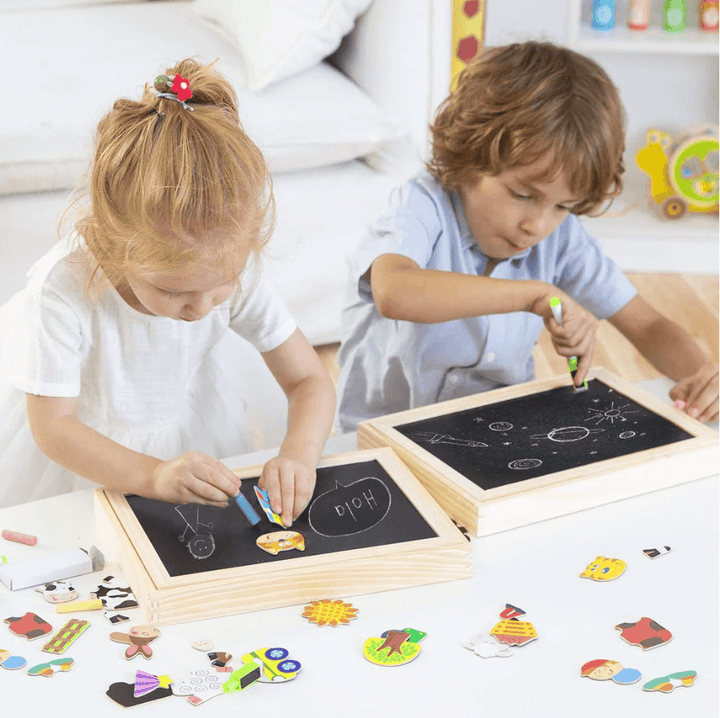 CreativeChalk Tavle - Magnetisk Dobbeltsidig Barnetavle Skanto