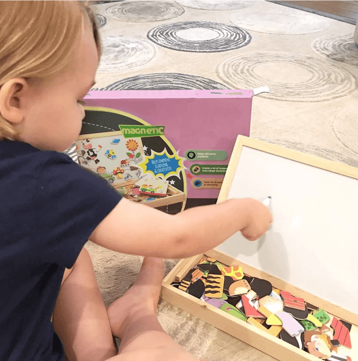 CreativeChalk Tavle - Magnetisk Dobbeltsidig Barnetavle Skanto