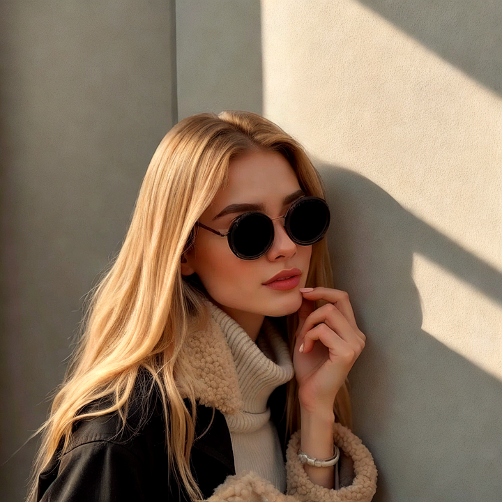 Skanto | ShadowSunglasses | Solbriller med svarte linser Stilig UV-beskyttelse Motemode