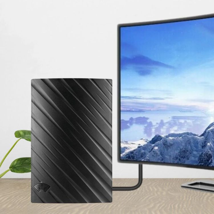 Skanto | 4K Innendørs TV-antenn | 600-mils rekkevidde, Plug & Spill installasjon for gratis HD-kanaler