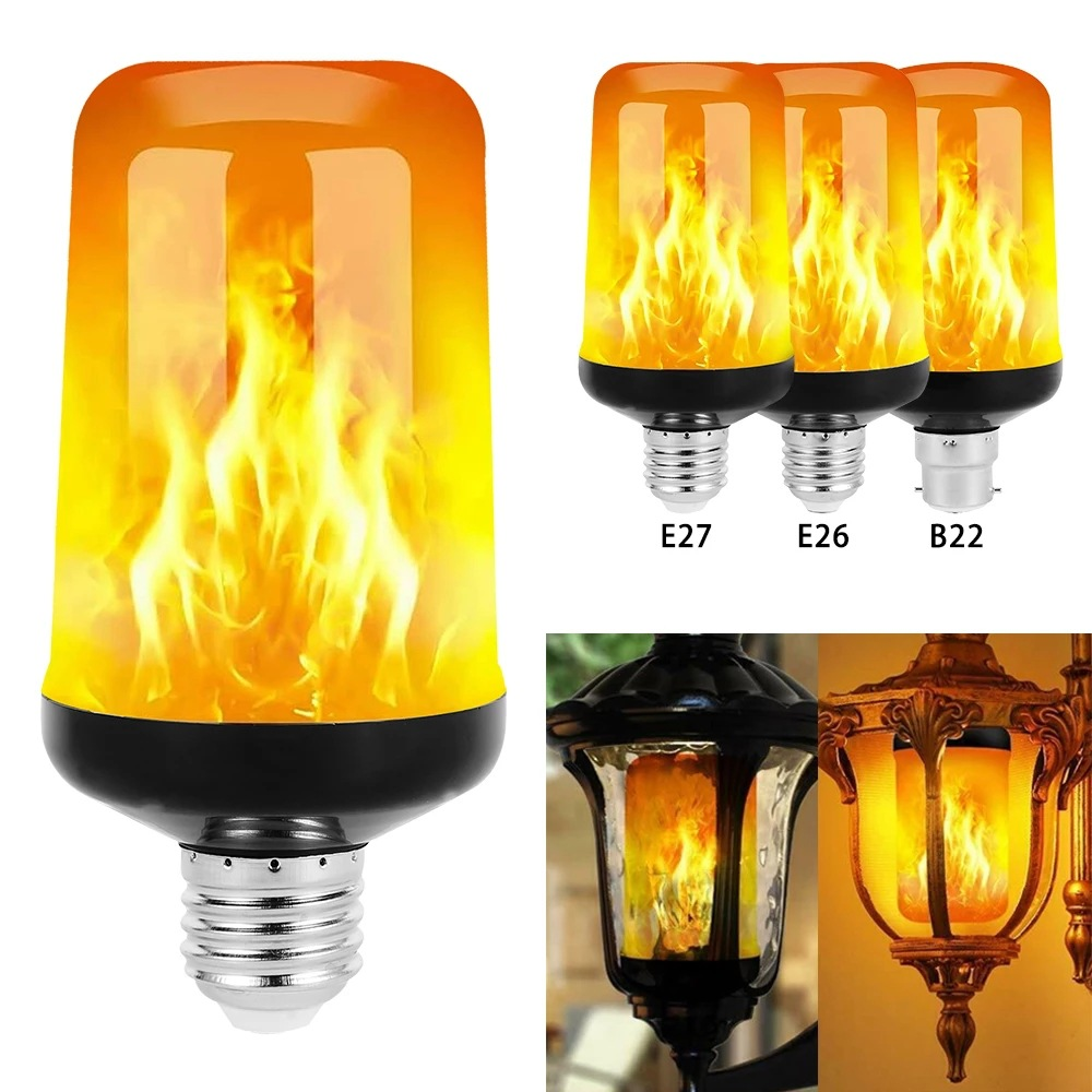 LED FLAME LIGHT PARTY LAMP - 4 MODUSER BRANN SIMULERING | Skanto
