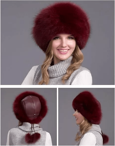 Skanto | FurLuxe Naturlig Reinfell Vinterlue | Tjukk pelshue med ørevarmere for elegant stil i kaldt vær