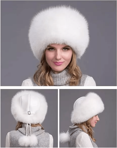 Skanto | FurLuxe Naturlig Reinfell Vinterlue | Tjukk pelshue med ørevarmere for elegant stil i kaldt vær