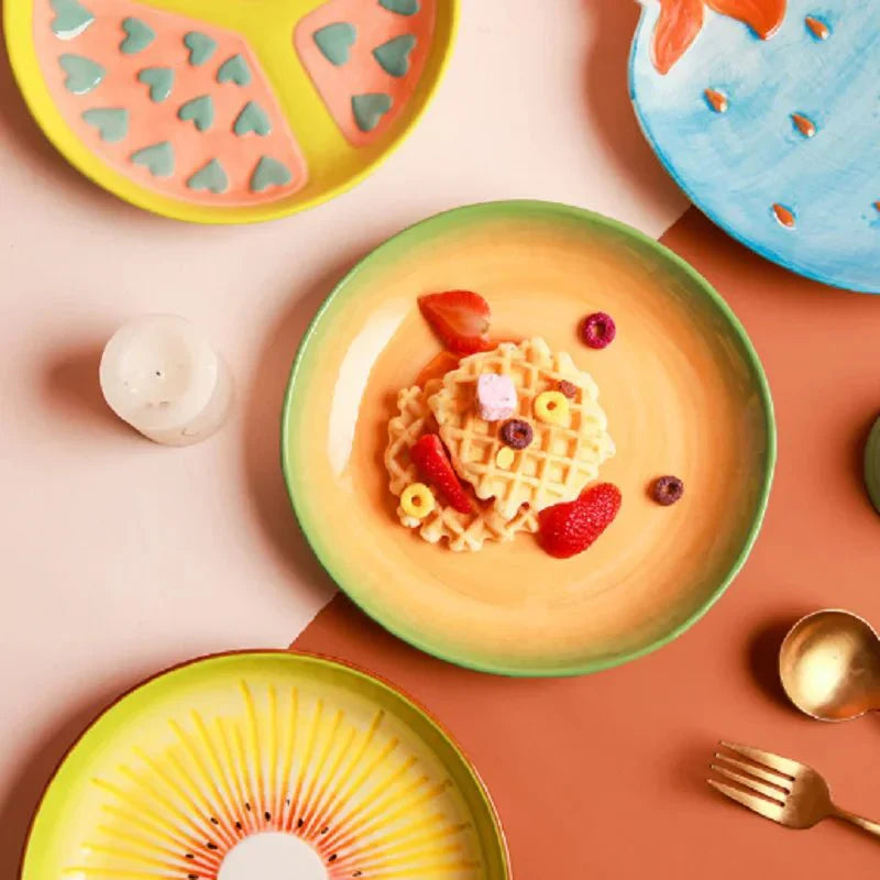 Skanto | Vegetabilske Former Keramisk Salatplate
