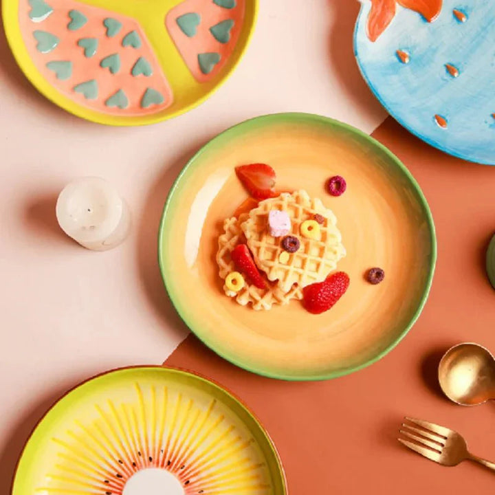 Skanto | Vegetabilske Former Keramisk Salatplate