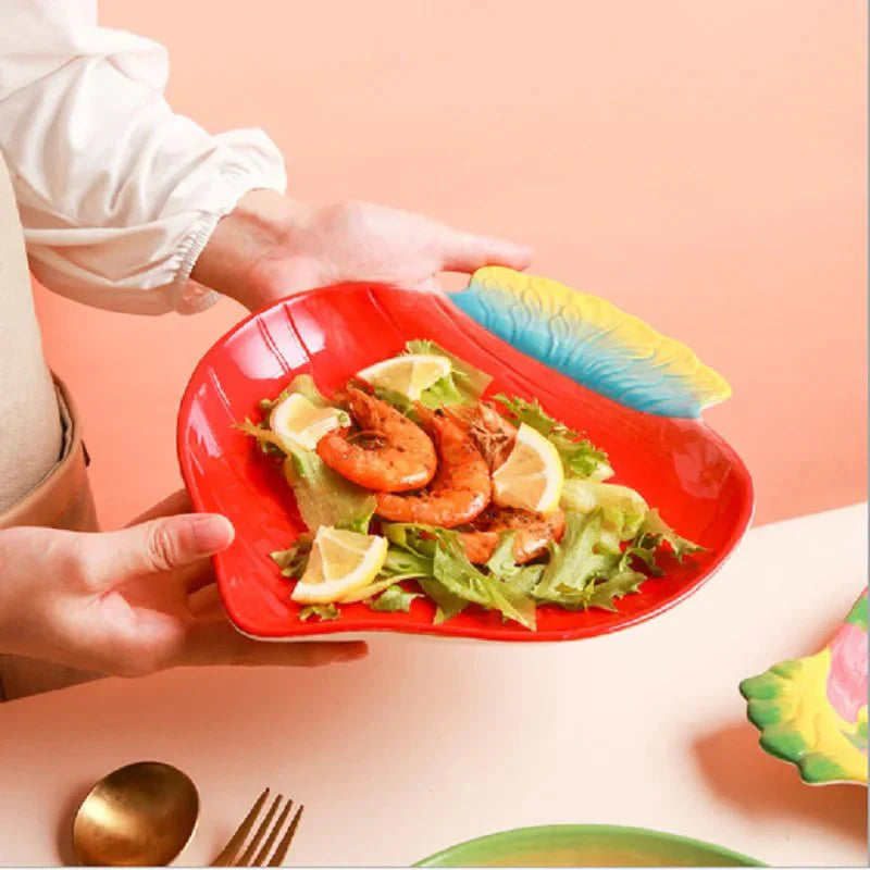 Skanto | Vegetabilske Former Keramisk Salatplate