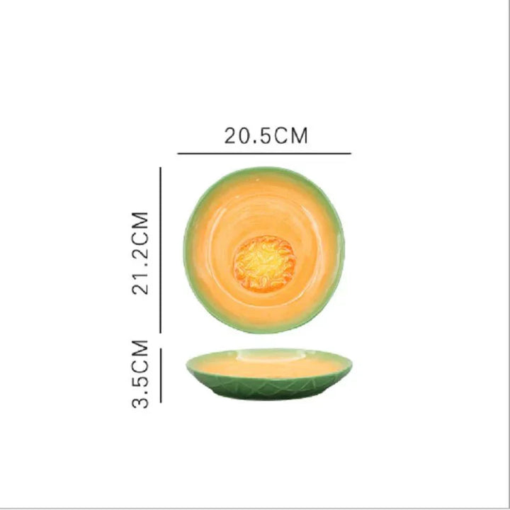 Skanto | Vegetabilske Former Keramisk Salatplate