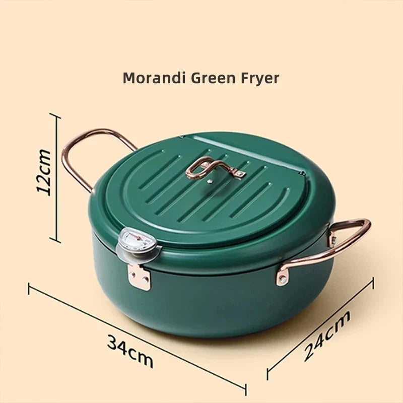 Frityrgryte Rustfritt Stål Induksjon Temperaturkontroll Mini Frityr Panne | Skanto