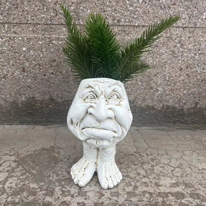 Skanto | Morsom Ansikt Resin Sukulent Plantekrukke - GigglePot