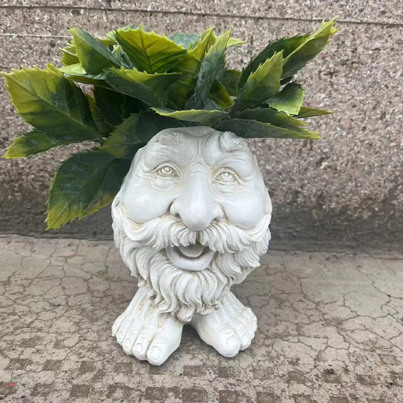 Skanto | Morsom Ansikt Resin Sukulent Plantekrukke - GigglePot