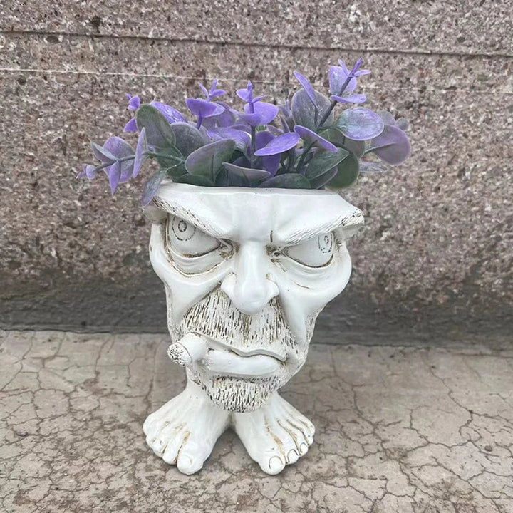 Skanto | Morsom Ansikt Resin Sukulent Plantekrukke - GigglePot