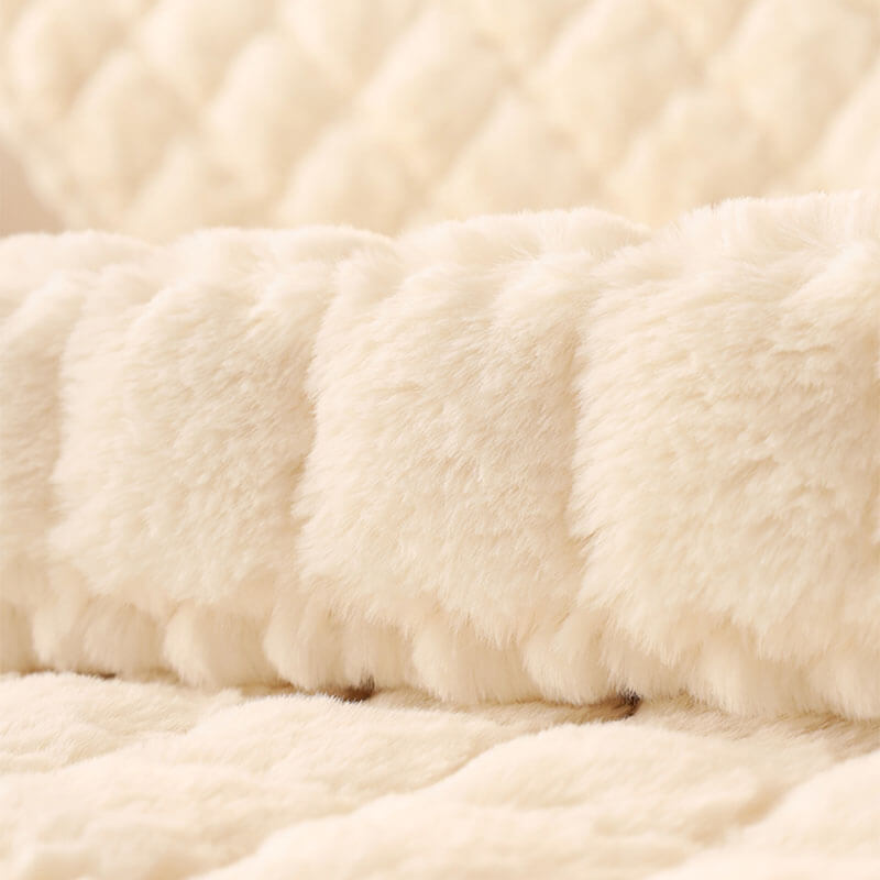 Biscuit Plush Soft Non-Slip Sofa Deksel med Anti-Slip Design | Skanto