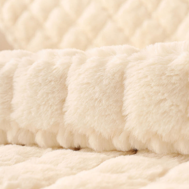Biscuit Plush Soft Non-Slip Sofa Deksel med Anti-Slip Design | Skanto