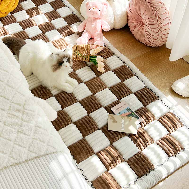 Skanto | COZYCOVER – Cozy kjæledyrteppe laget av chenille med møbelbeskyttelsesfunksjon