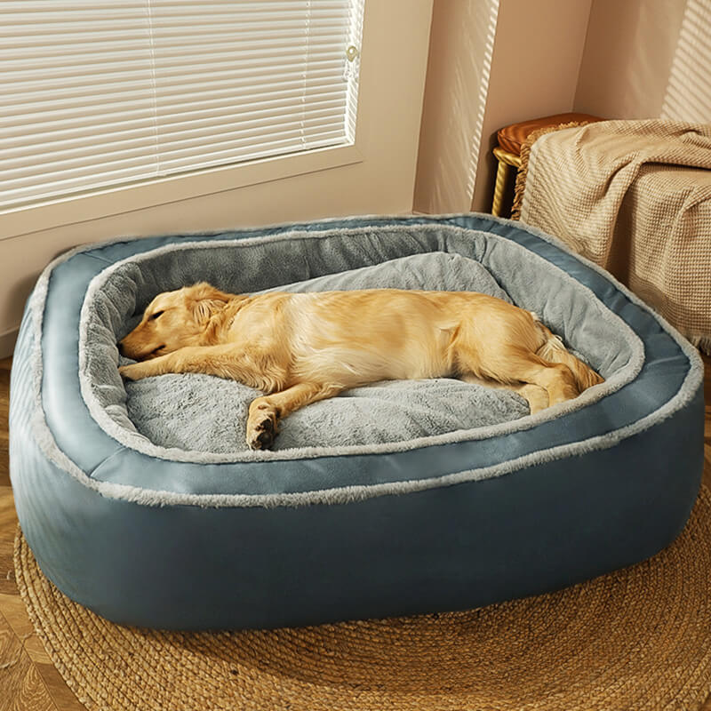 Large Deep-Sleep Ortopedisk Hundeseng Plys Polyester Komfort | Skanto
