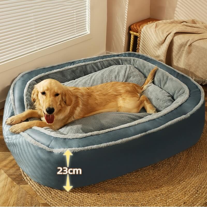 Large Deep-Sleep Ortopedisk Hundeseng Plys Polyester Komfort | Skanto