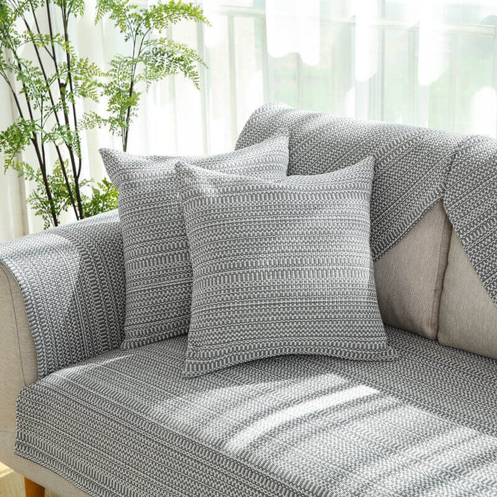 Nature Linen Håndvevd Anti-ripes Sofatrekk 70x70 cm | Skanto