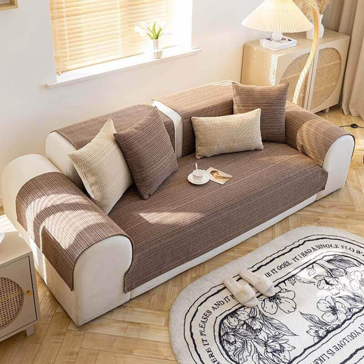 Nature Linen Håndvevd Anti-ripes Sofatrekk 70x70 cm | Skanto