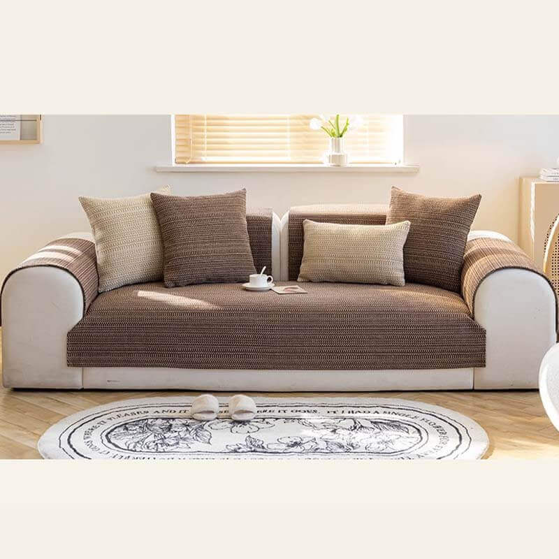 Nature Linen Håndvevd Anti-ripes Sofatrekk 70x70 cm | Skanto