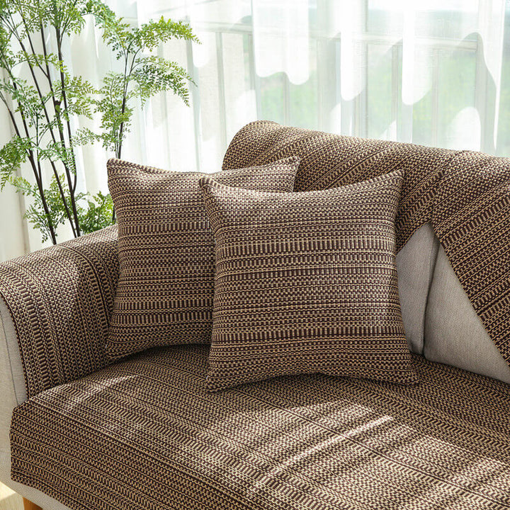 Nature Linen Håndvevd Anti-ripes Sofatrekk 70x70 cm | Skanto