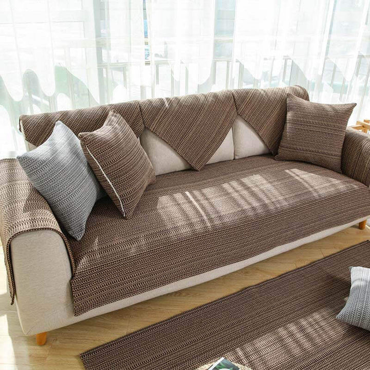 Nature Linen Håndvevd Anti-ripes Sofatrekk 70x70 cm | Skanto