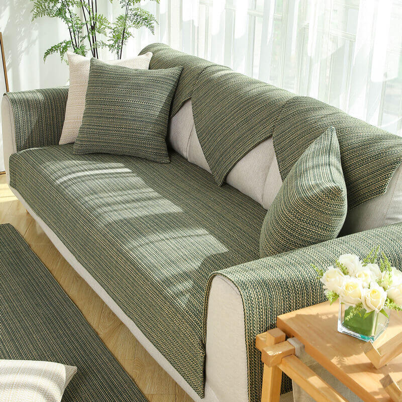 Nature Linen Håndvevd Anti-ripes Sofatrekk 70x70 cm | Skanto