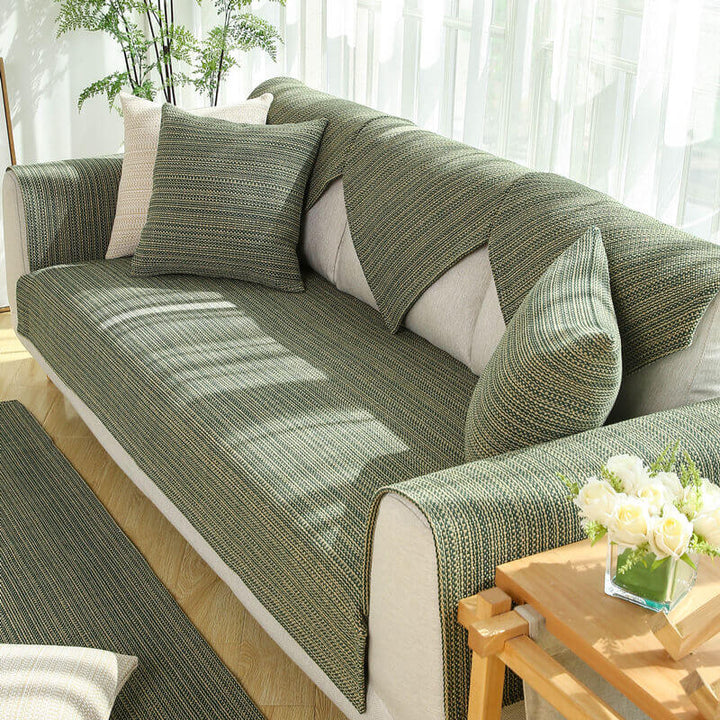 Nature Linen Håndvevd Anti-ripes Sofatrekk 70x70 cm | Skanto