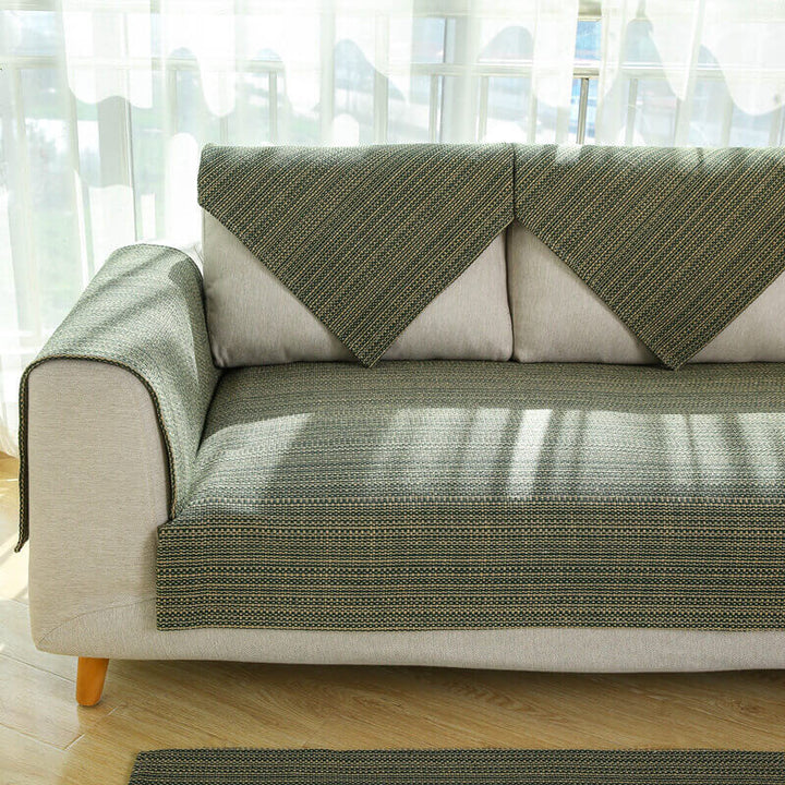 Nature Linen Håndvevd Anti-ripes Sofatrekk 70x70 cm | Skanto