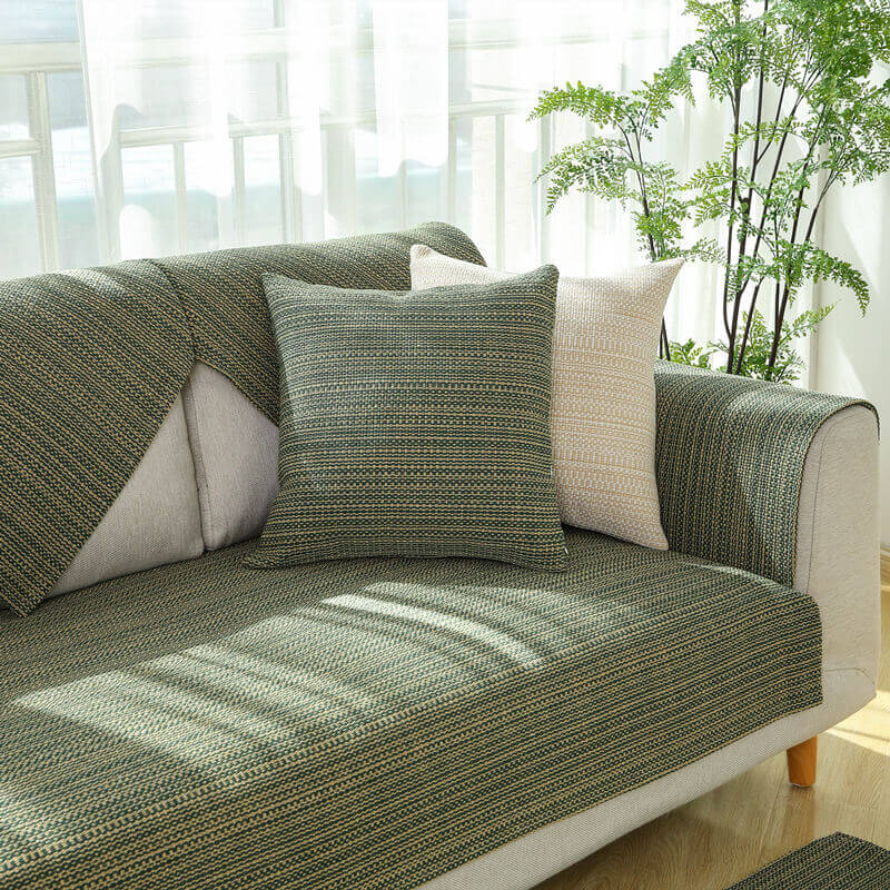 Nature Linen Håndvevd Anti-ripes Sofatrekk 70x70 cm | Skanto